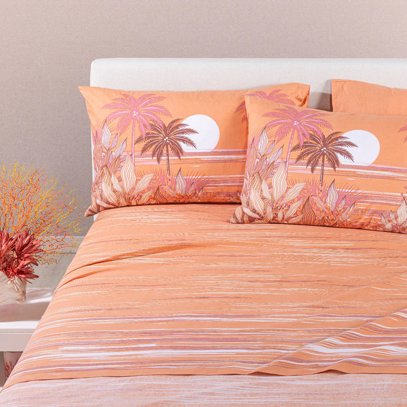 CALEFFI COMPLETO LENZUOLA PALM SPRING 2 PIAZZE PURO COTONE