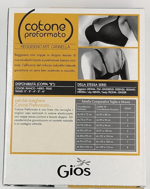 GIOS REGGISENO CANNELLA PURO COTONE