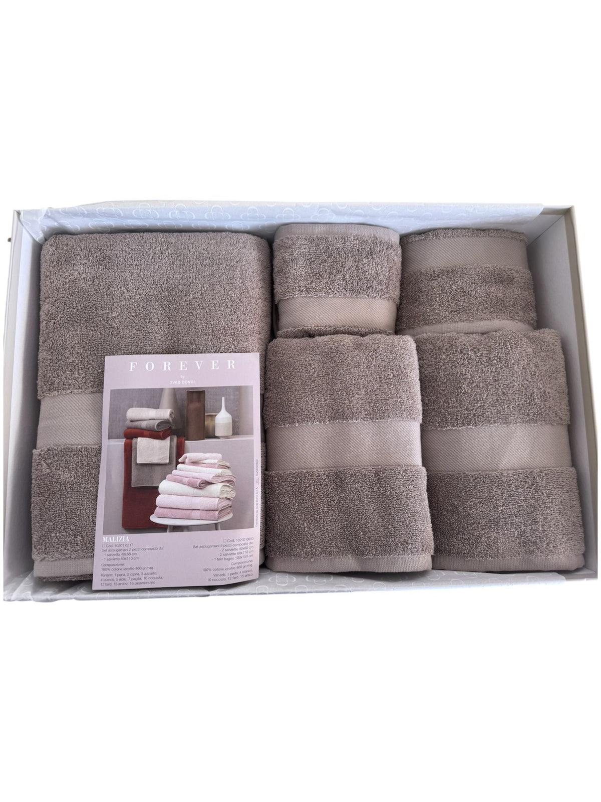 SET ASCIUGAMANI MALIZIA 5 PZ