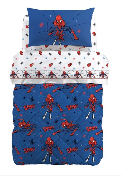 CALEFFI TRAPUNTA DISNEY SPIDERMAN SPIDEY 1 PIAZZA  PURO COTONE